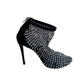 Diamante Mesh Ankle Boots